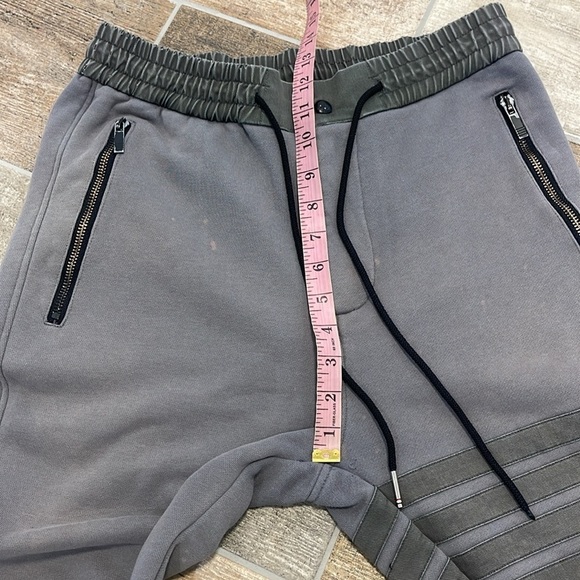 Thom Browne Gray Tapered Leg Sweatpants 4 Stripe Zip Pockets Mens S - Picture 12 of 14